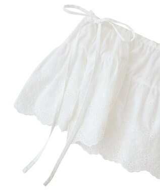 earth music&ecology エンブロイダリー刺繍ラップスカート Off White