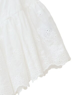 earth music&ecology エンブロイダリー刺繍ラップスカート Off White