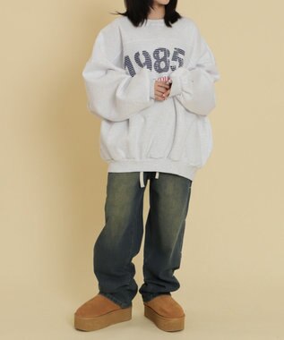 WEGO 1985ロゴビッグスウェット ライトグレー