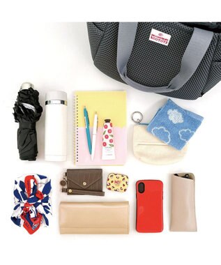 ROOTOTE 3672【仕切り+自立+肩掛け】 LT.デリ.パルーティ.ウエッファ-A 02：グレー