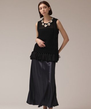 サテンバイアススカート