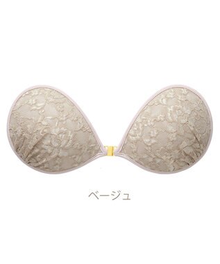 BRADELIS New York 【NuBra / ボリュームアップ】パテッドヌーブラ クラシカルブーケ 蒸れにくい バックレス コレクション デザインヌーブラ 正規品 ベージュ