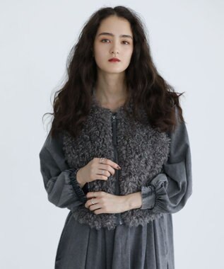 Green Parks ■ESCAR フラッフィーベスト Ivory