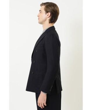 DAKS ストレッチダブルジャケット ネイビー