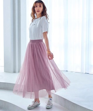 Tiaclasse チュールスカート ピンク