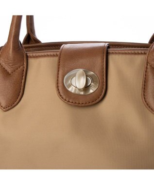 UNBILLION ペルケ perche / ナイロン×牛革付属ユーティリティ2wayトート ライトベージュ