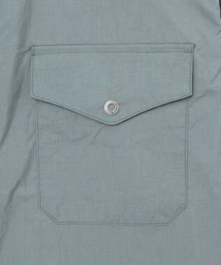 J.PRESS MEN ナイロンリップレギュラーカラー シャツブルゾン サックスブルー系