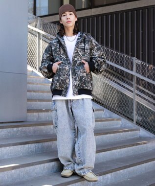 WEGO フードブルゾン 柄1