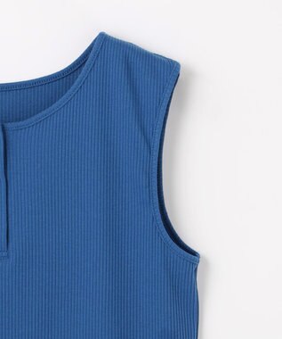 ANY 【2SET】ツインセットヘンリーネックタンクトップ ブルー×グレー