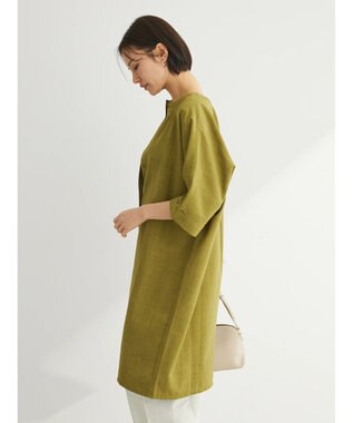 Green Parks 前後２ｗａｙミディ丈タックワンピース Green