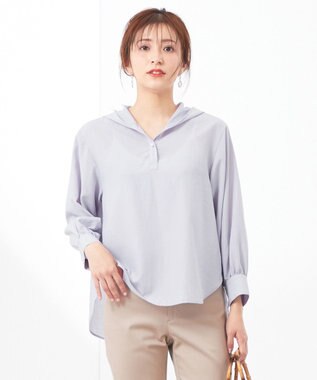  【洗える】フーディ シャツ