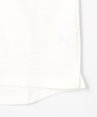 23区GOLF 【WOMEN】モノグラムジャガード長袖ポロシャツ ホワイト系