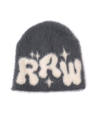 WEGO シャギーキラキラロゴニットキャップ グレー