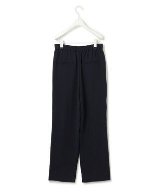 ICB L 【洗える】ライトダブルクロス ストレートパンツ ネイビー系