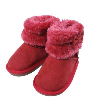 MIKI HOUSE HOT BISCUITS 【13-18cm】 ファー付き サイドリボンブーツ