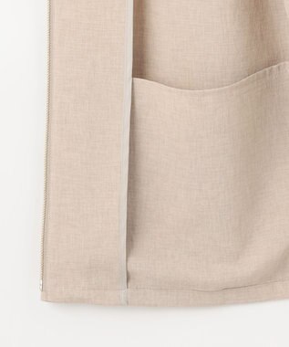 J.PRESS LADIES S 【洗える・接触冷感・防シワ・吸水速乾】BREEZE COOL  ノーカラー ブルゾン ベージュ系