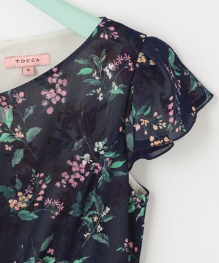 TOCCA 【洗える！】WATERCOLOR HARMONY ロングドレス ネイビー系