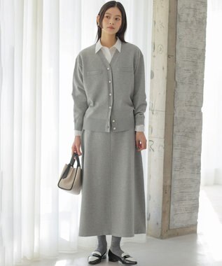 組曲 スウェットニット スカート ライトグレー系