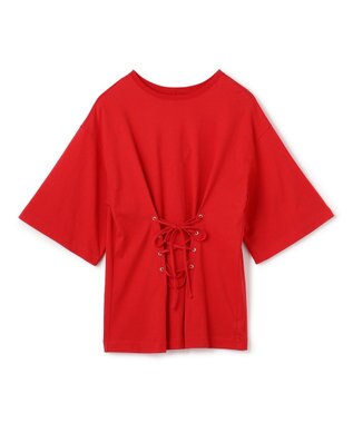 uncrave プレーンジャージー 2WAYレースアップトップス レッド