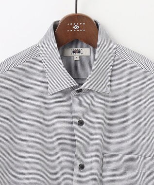 JOSEPH ABBOUD 【キングサイズ・快適な着心地/イージーケア】コンパクトジャージースクエアジャガート 半袖 シャツ ダルブルー系7