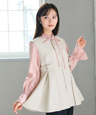 Feroux ペプラム タックジレ ベージュ系