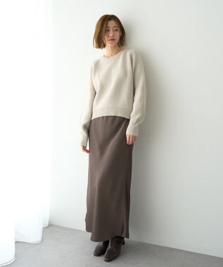 YECCA VECCA パールネックニット Light Gray