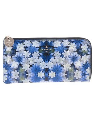 LANVIN en Bleu ブルフルール Lファスナー長財布 ブルー