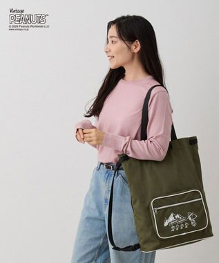 ROOTOTE 8388【スヌーピー】IP.セオルー.デルタ.ピーナッツ-9J 03：オリーブ