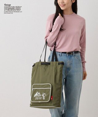 ROOTOTE 8388【スヌーピー】IP.セオルー.デルタ.ピーナッツ-9J 03：オリーブ