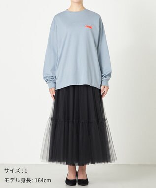 NAVE 【xNAVE】Six Sence Recordコラボ グラフィックロングスリーブT スカイブルー系