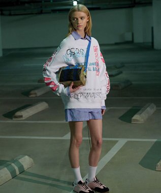 LeSportsac MSGM METRO XBODY/メトロカーキ/ブルー メトロカーキ/ブルー