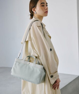 TOPKAPI 【Breath TOPKAPI】防水ナイロン レザーコンビ ミニトート ショルダーバッグ ミントグリーン