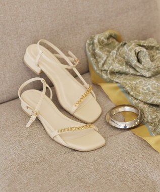 AMERICAN HOLIC チェーンヌーディサンダル Off White