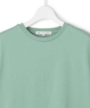 23区 シルキータッチ フレンチスリーブ Tシャツ パイングリーン系