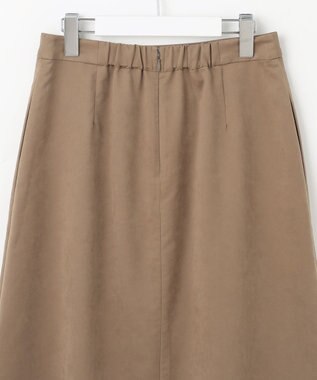 J.PRESS LADIES L 【洗える】シルセームスエード スカート モカ系