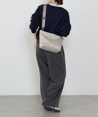 russet ナイロンジャガード2WAYワンハンドルトートバッグ(SF-268) Ecru