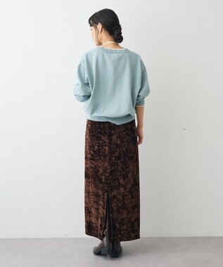 CRAFT STANDARD BOUTIQUE クラッシュベロアサイドスリットスカート Brown