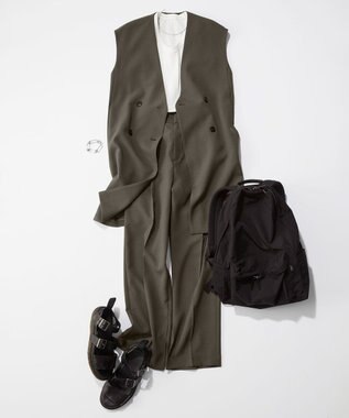 uncrave 【UVカット・接触冷感】ウォッシャブルドライサップ ジレ スレート