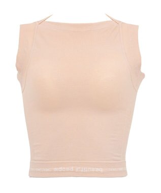 WACOAL MEN レディース <beautiful people>コラボ タンクトップ ボクサートップス ワンサイズ（S-L） オーガニック綿混 立体成型 肩幅：狭め ネック深さ：あさめ WL8001 /ワコールメン