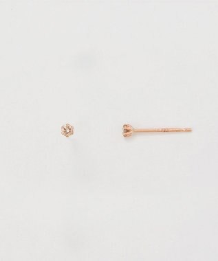 Phoebe 【K10】一粒ダイヤモンドピアス　ローズゴールド ローズゴールド