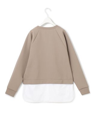 ICB 【WEB限定・洗える】 ヘヴィダンボール シャツコンビプルオーバー ライトモカ系