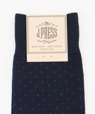 J.PRESS MEN 【定番】ハイゲージピンドットソックス ネイビー系