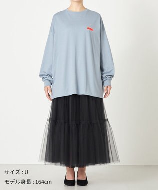 NAVE 【xNAVE】Six Sence Recordコラボ グラフィックロングスリーブT スカイブルー系