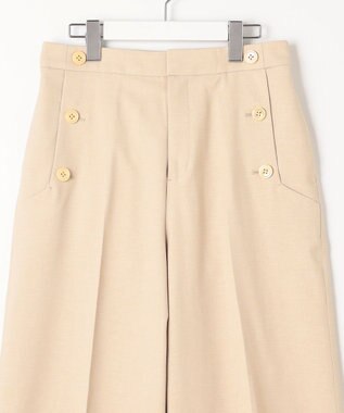 自由区 L 【接触冷感・UVカット・吸水速乾・洗える】シェルタリングドライオックスワイド パンツ ベージュ系