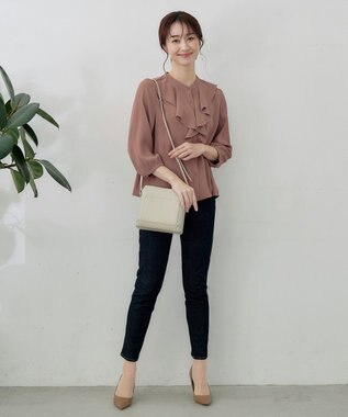 Tiaclasse 【洗える】フリルブラウス ピンク