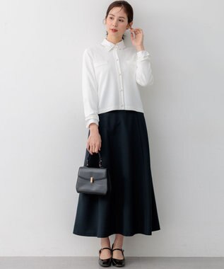 組曲 【WEB限定】クリアストレッチビジューレーン カーディガン ホワイト系