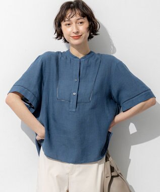 23区 【先行予約】LIBECOリネン はしごレース ブラウス