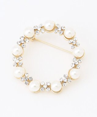 ANY 【2セット】【親子で使える】パールビジューブローチ ライトゴールド