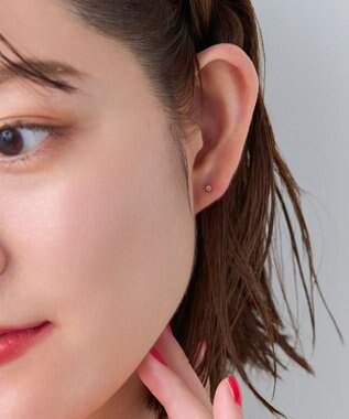 Phoebe 【K10】一粒ダイヤモンドピアス　ローズゴールド ローズゴールド