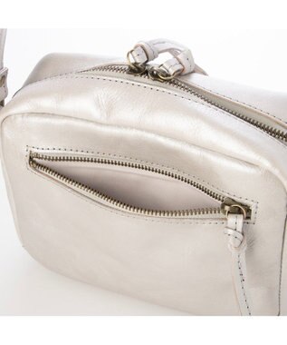 UNBILLION 【訳あり商品】ピークスピーク PEAKSPEAK / 牛革パッチワークスクエアショルダー シルバー